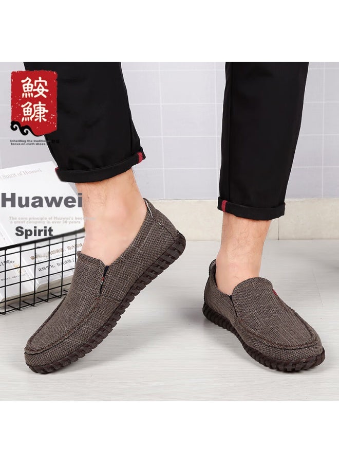 Anglerfish Monkfish Trend Men's Casual Shoes Dad Shoes Old Beijing Cloth Shoes Non-slip Breathable Soft Bottom Ak33355 Coffee Color 41 - Image 2