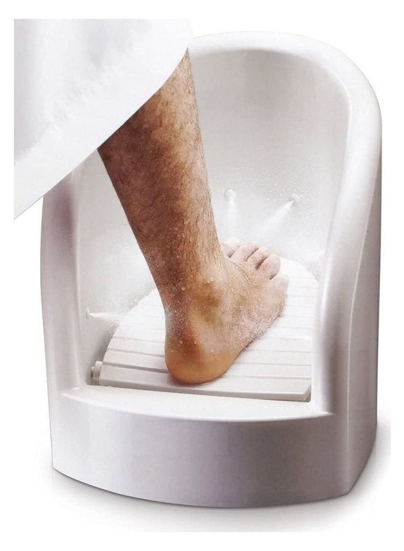 New Automatic Foot Washer Foot Pedal Flushing Water Saving Foot Washing Bucket Spray Type Rinse Foot Bath Tub Basin for Exfoliating Cleansing Foot  - Image 1