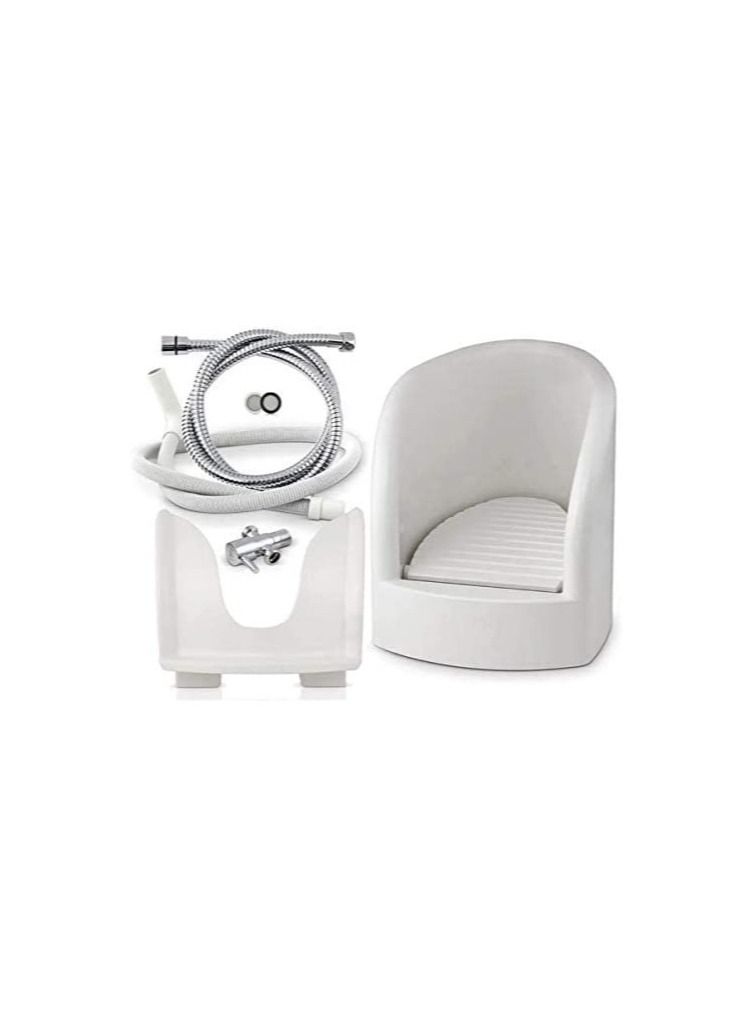 New Automatic Foot Washer Foot Pedal Flushing Water Saving Foot Washing Bucket Spray Type Rinse Foot Bath Tub Basin for Exfoliating Cleansing Foot  - Image 2