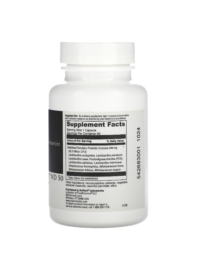 DaVinci Laboratories DaVinci Laboratories, Mega Probiotic ND 50, 60 Capsules  - Image 2