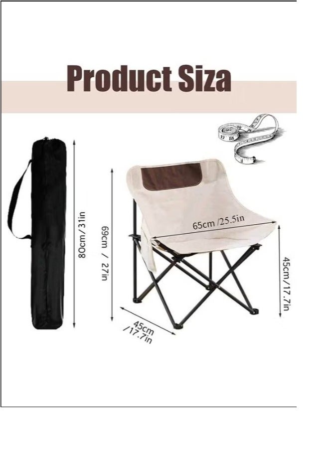 HOME TASTE كرسي تخييم قابل للطي - كرسي خارجي خفيف الوزن وقوي للاستخدام في المشي، الشاطئ، الصيد، النزهات والحدائق - مقعد سفر محمول وقابل للطي - Image 2