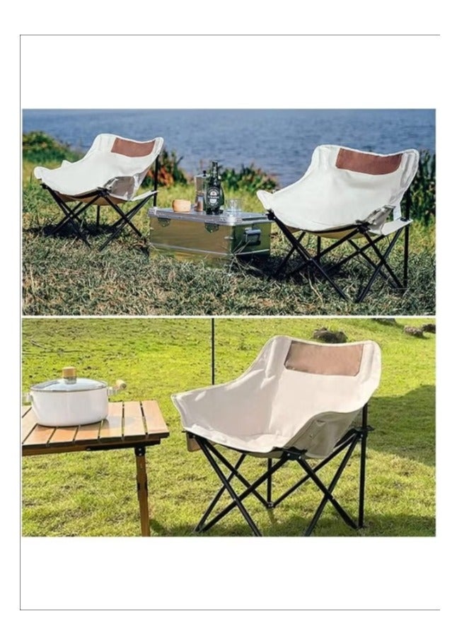 HOME TASTE كرسي تخييم قابل للطي - كرسي خارجي خفيف الوزن وقوي للاستخدام في المشي، الشاطئ، الصيد، النزهات والحدائق - مقعد سفر محمول وقابل للطي - Image 3