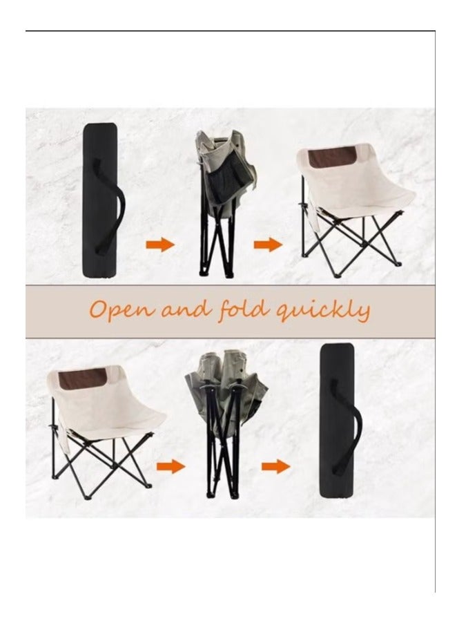 HOME TASTE كرسي تخييم قابل للطي - كرسي خارجي خفيف الوزن وقوي للاستخدام في المشي، الشاطئ، الصيد، النزهات والحدائق - مقعد سفر محمول وقابل للطي - Image 5