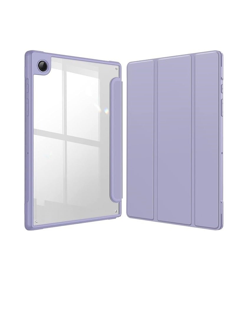 EVO Cover for Samsung Galaxy Tab A9  Cover Case 8.7 inch, Hybrid Shell Cover Case Tablet Coverwith Transparent Back - Lavender