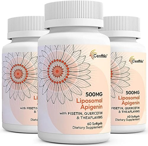 Cenffitio Liposomal apigenin 500mg Softgels Optimal Apigenin Supplement with Fisetin Quercetin and Theaflavins 6 Month Supply - Image 2