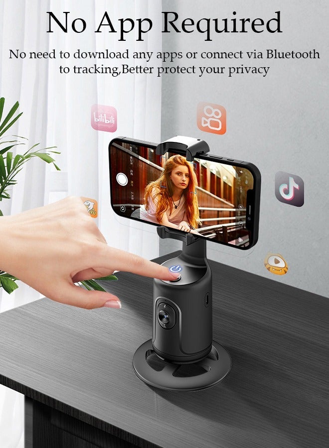 DUNISO Auto Face Tracking Tripod, 360°Rotation Auto Tracking Phone Holder Body Track Camera Mount with Remote, No App, Gesture Control, Moving Tripod for Vlog Live Streaming Video Recording Tiktok - Image 2