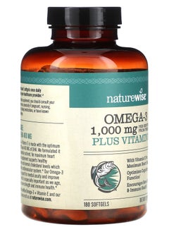 NatureWise Omega-3 Plus Vitamin E 180 Softgels  - Image 2