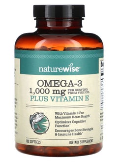 NatureWise Omega-3 Plus Vitamin E 180 Softgels  - Image 1