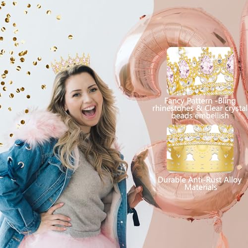 YOUlDIANZI تاج ملكة عيد الميلاد YOUlDIANZI للنساء، شريط عيد الميلاد للبنات، مجموعة تاج عيد الميلاد للنساء، طوق رأس عيد الميلاد للبنات مع أحجار الراين، هدايا عيد الميلاد للنساء، ملحقات سعيدة ورائعة - Image 4