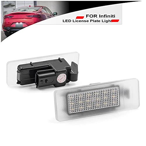 NSLUMO Q60 Q50 LED License Plate Light Bulbs OEM Replacement Number Plate Bulb for Infiniti Q50 Q60 QX30 QX50 Xenon White 18SMD Car Led Tail Tag Lamp Assembly - Image 4