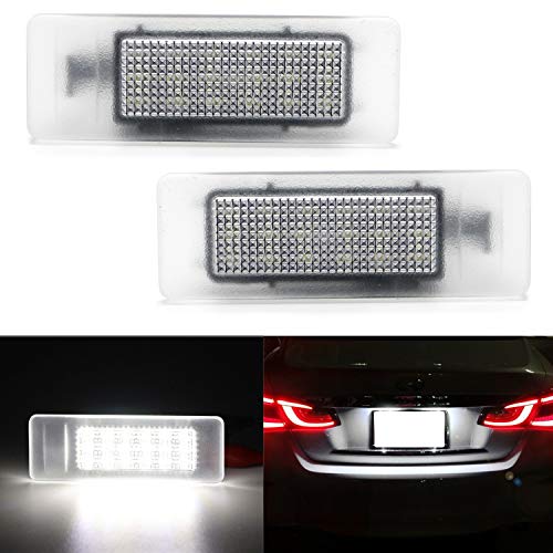 NSLUMO Q60 Q50 LED License Plate Light Bulbs OEM Replacement Number Plate Bulb for Infiniti Q50 Q60 QX30 QX50 Xenon White 18SMD Car Led Tail Tag Lamp Assembly - Image 1
