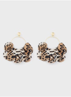 ELLA Leopard Print Hoop Earrings  - Image 1