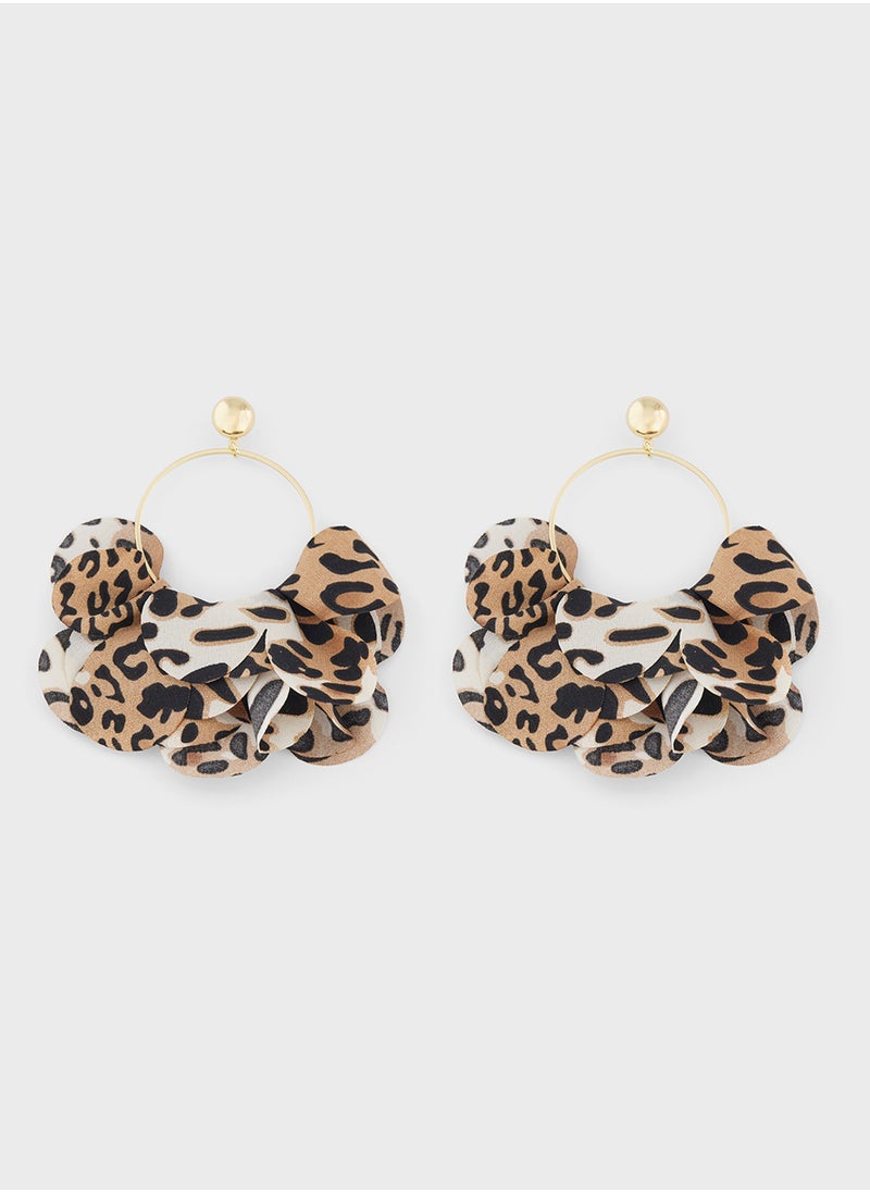 ELLA Leopard Print Hoop Earrings  - Image 1