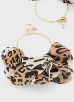 ELLA Leopard Print Hoop Earrings  - Image 2