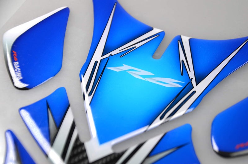 D-Power Motorcycle Tank Gas Protector Tank Pad Sticker Fit For YZF R6 600 2006-2016 (Blue) - Image 3