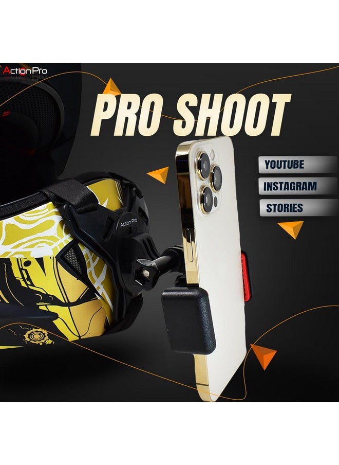 اكشن برو - حزام الذقن للخوذة من Action Pro مصنوع في الهند، متوافق مع GoPro-12/11/10/9/8/7/6/5/4/3+/3/SJCAM/DJI Insta- 360 - Image 1