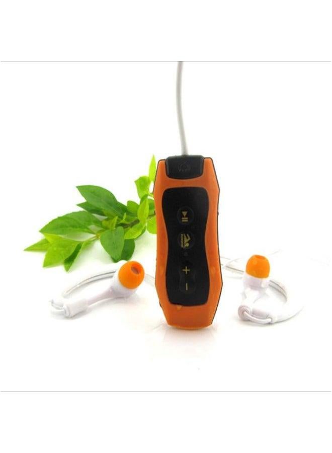 Sports Waterproof Mp3 Bluetooth Mini Headset Running Swimming No Screen Creative 4G/8g-Body Color:Orange-Memory Capacity:4GB - Image 1