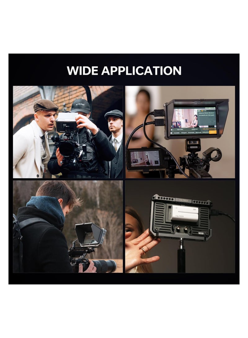 Viltrox DC‑X2 6″ Touchscreen Field Monitor – 2000 nits, Full HD 1920×1080 IPS, 4K HDMI In/Out, 3D LUTs, Waveform, Focus Peaking, Sunshade & NP‑F Battery Slot - Image 2