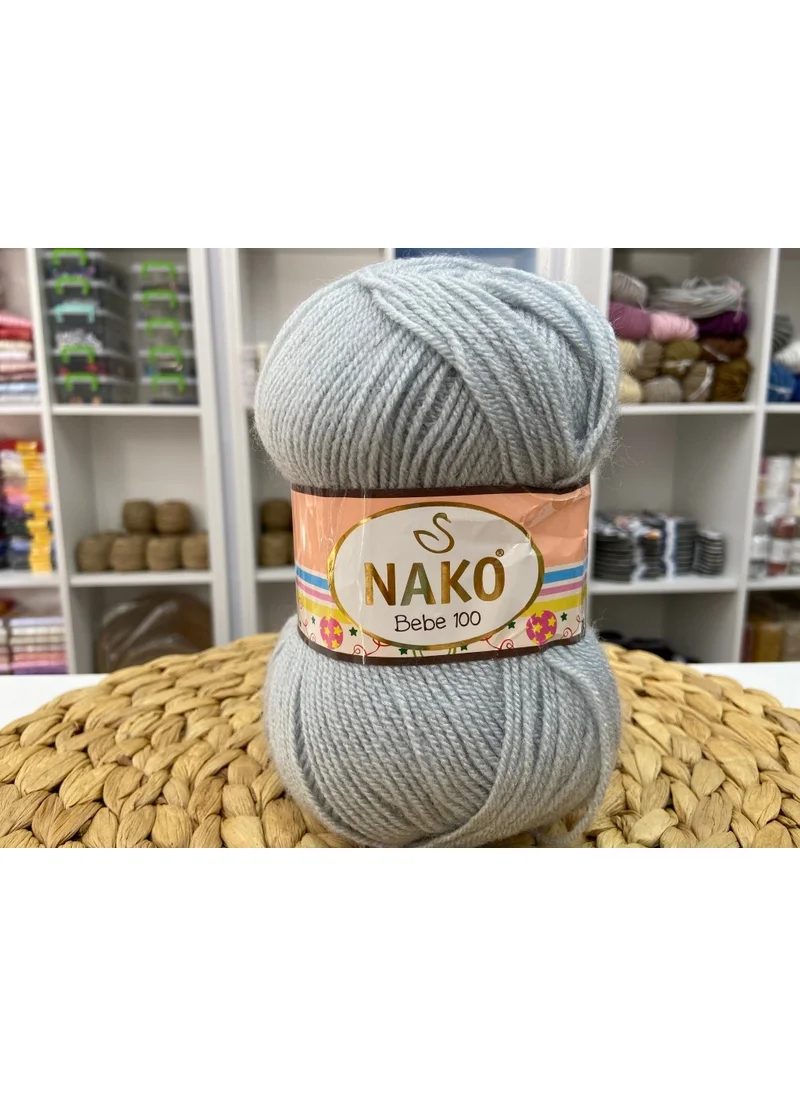 Nako Bebe 100 4895 5 Pieces Baby Yarn Travertine Gray