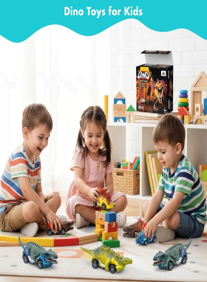 SNAPTRON Dinosaur Toy Car for Kids -6 pcs Pull Back Cars for 3 4 5 Kid Boys Girls/Pull Back Toys for 5+ Year Old Boy, Dinosaur Toys for Kids,Cars for Boy, Dino Toy for 3 Years Old Boys - Image 4