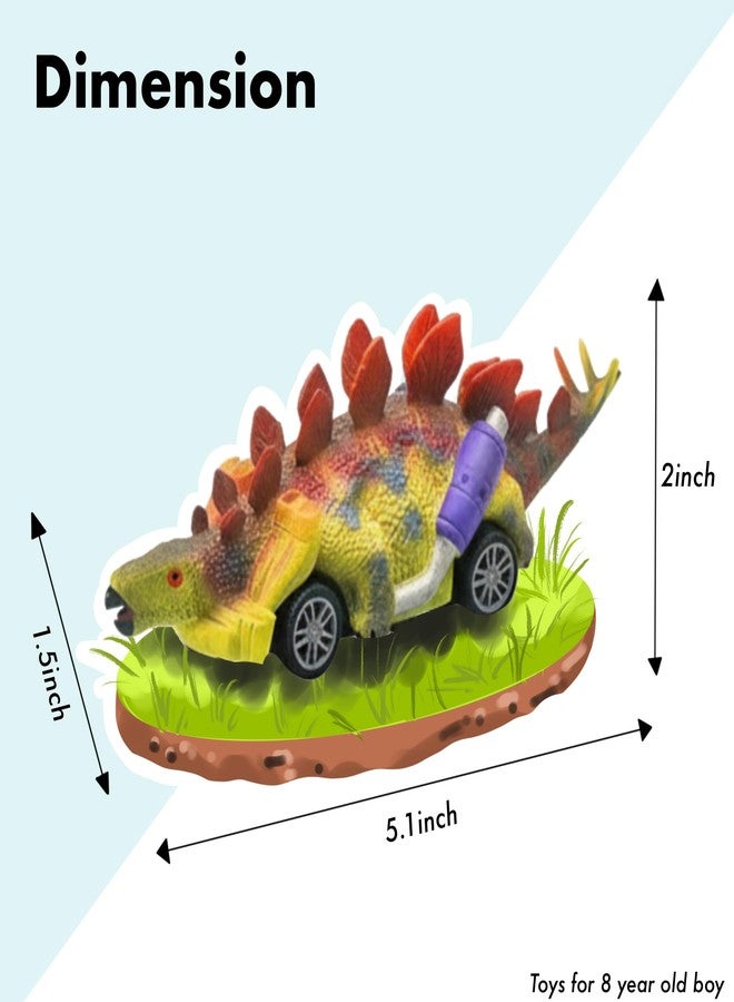 SNAPTRON Dinosaur Toy Car for Kids -6 pcs Pull Back Cars for 3 4 5 Kid Boys Girls/Pull Back Toys for 5+ Year Old Boy, Dinosaur Toys for Kids,Cars for Boy, Dino Toy for 3 Years Old Boys - Image 2