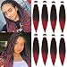 ATRAENTE Pre Stretched Braiding Hair 8 Packs - 18 Inch Ombre Braiding Hair,Two Tone Yaki Texture Prestretched Crochet Braids Hair,Professional Synthetic Hair Extension Itch Free Hot Water Setting(18"T1B/Bug) - Image 2