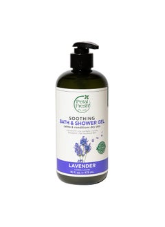 Petal Fresh Pure Soothing Bath and Shower Gel Lavender Instantly Calming Lasting Nourishment Vegan and Cruelty Free 16 Fl oz