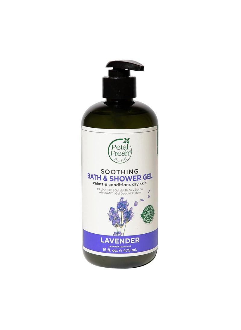 Petal fresh - Petal Fresh Pure Soothing Bath and Shower Gel Lavender Instantly Calming Lasting Nourishment Vegan and Cruelty Free 16 Fl oz - Image 1