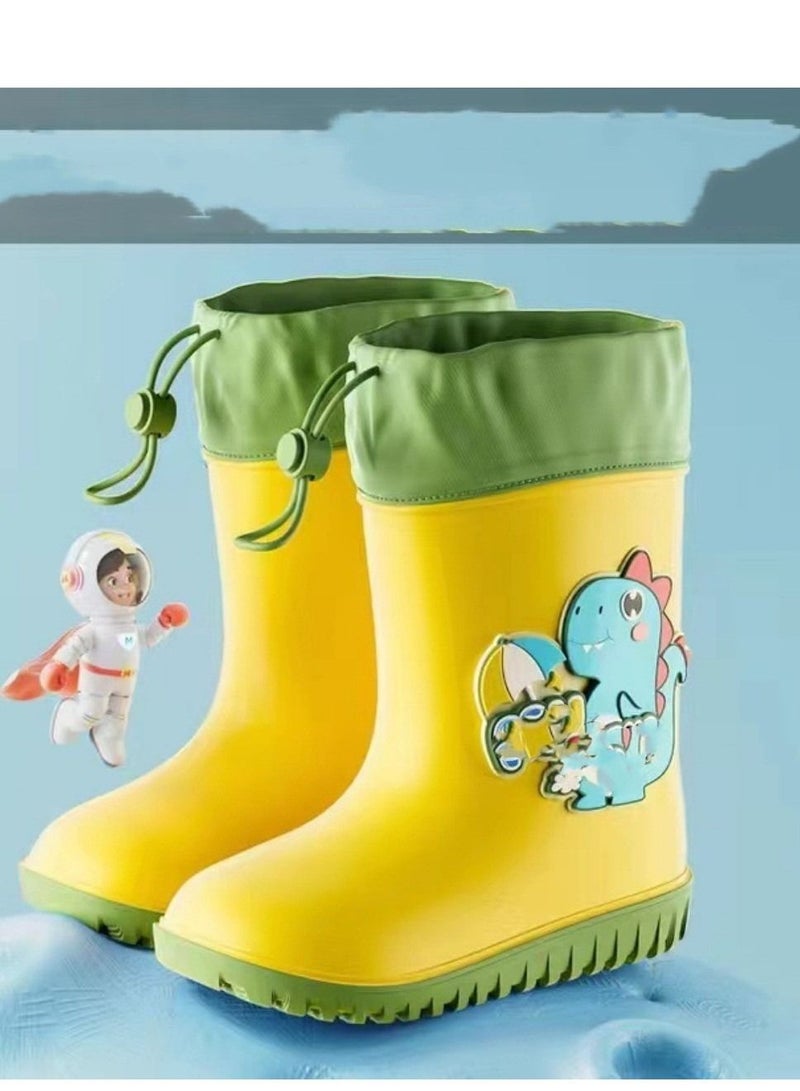 Loquat Children's Rain Boots Cartoon Anti-slip Light Multicolour