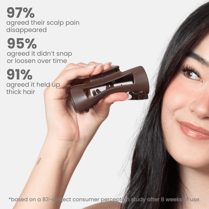 Mello The Original Mello Hair Claw Clip Squishy Claw Clip Made in Korea Patent Pending 30021976 (Dark Brown, Medium) - Image 5