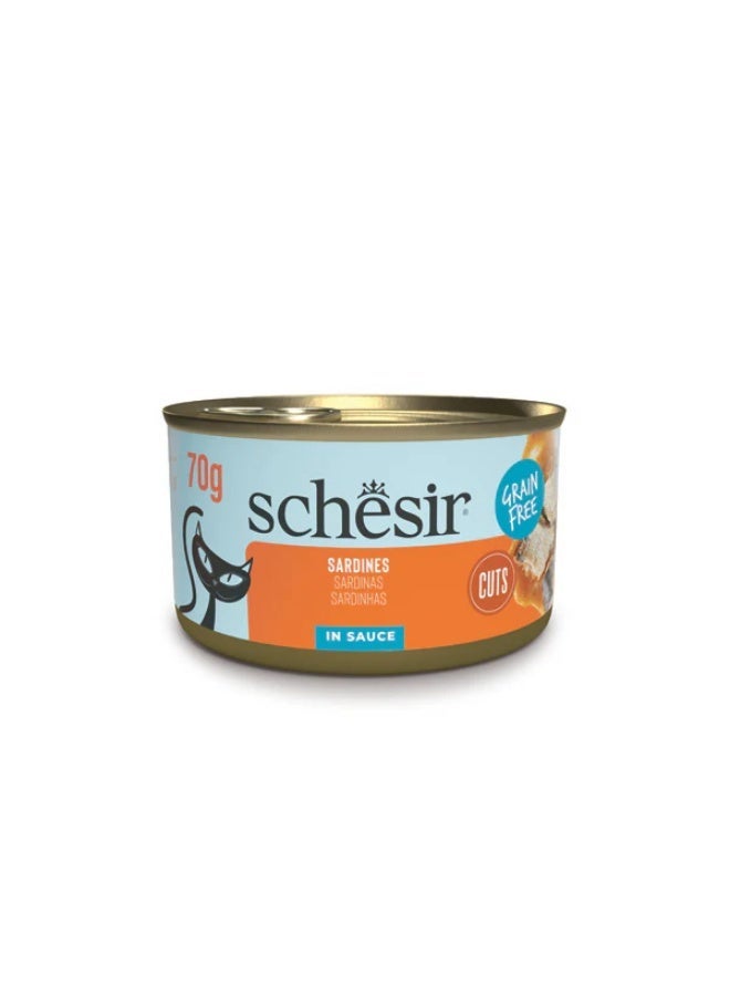 شيسر طعام القطط الرطب من شيزر مع شرائح السردين في الصلصة- 3 علب، حجم كل علبة 70 غرام - Image 2