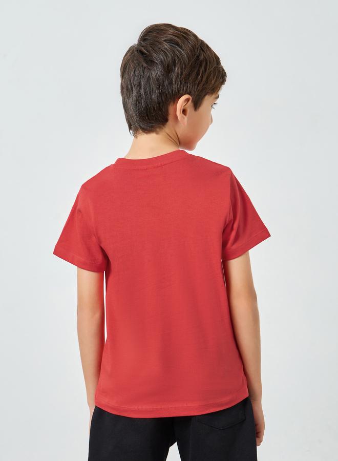 Styli Boys Red Mickey Mouse Graphic T-Shirt - Image 3