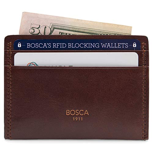 Bosca Weekend Wallet Card Case Dolce Matte Leather Dark Brown - Image 5