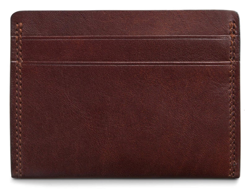 Bosca Weekend Wallet Card Case Dolce Matte Leather Dark Brown - Image 4