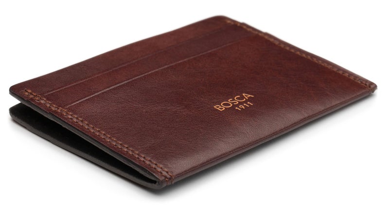 Bosca Weekend Wallet Card Case Dolce Matte Leather Dark Brown - Image 3