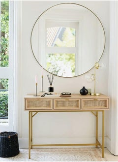 LOFT ALICE,MIRROR,ROUND,D110XW0.8CMS,GLASS,GOLD,STEEL,MDF-195233B 