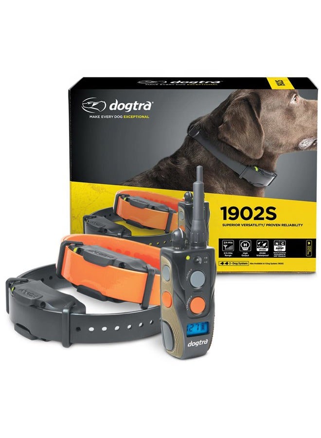Dogtra 1902S Ergonomic 3/4-Mile IPX9K Waterproof High-Output 2-Dog Remote Dog Training E-Collar - Image 1