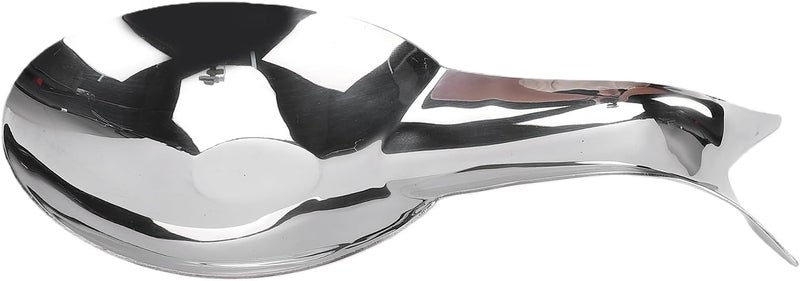 SUNGOOYUE Spoon Rest Stainless Steel Spoon Place Tray, Fish Shaped Rest Table Accessory For Kitchen Counter Stovetop Use Serving Platter Appetizers Fruits Nan - Image 2