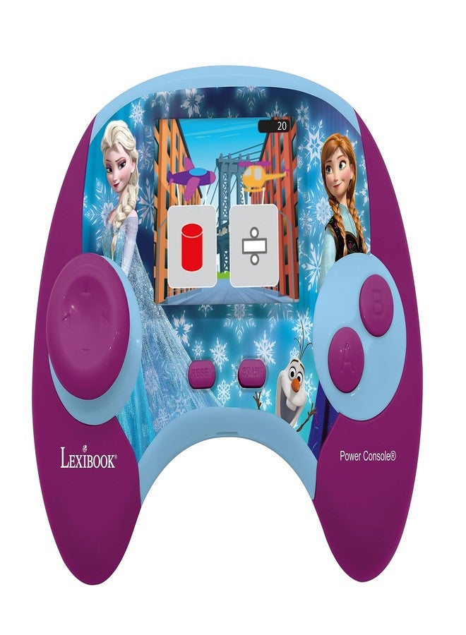 Lexibook - Disney Frozen - Power Console, Bilingual Spanish/English Educational Game Console with 100 Activities, JCG100FZi2 - Image 1