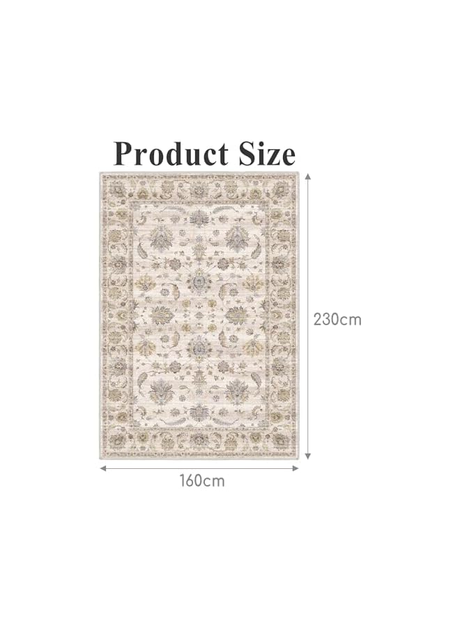 The Bros Vintage Area Rug Dining Room Living Room Area Rugs,Bedroom Sofa Beside Rugs, 3D Printed Floor Carpet Ultra Soft Beige Home Decor Carpets  - Image 2