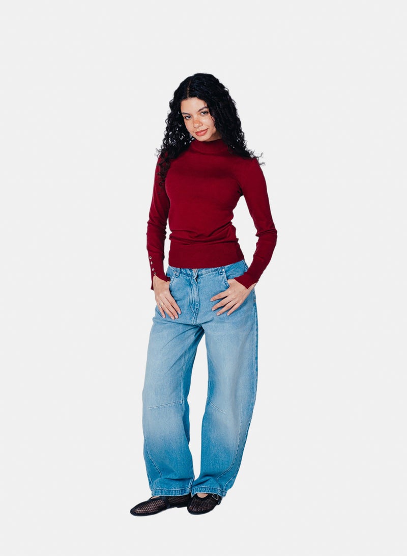 Carina Barrel-Leg Denim Pants - Image 4