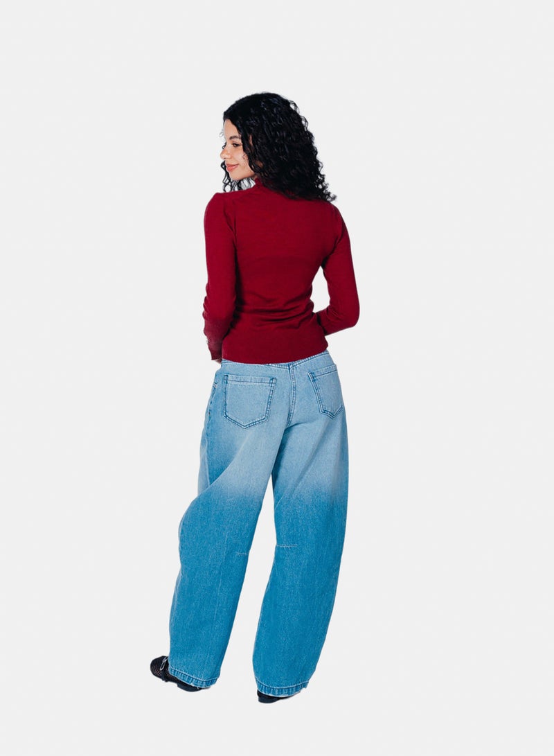 Carina Barrel-Leg Denim Pants - Image 3