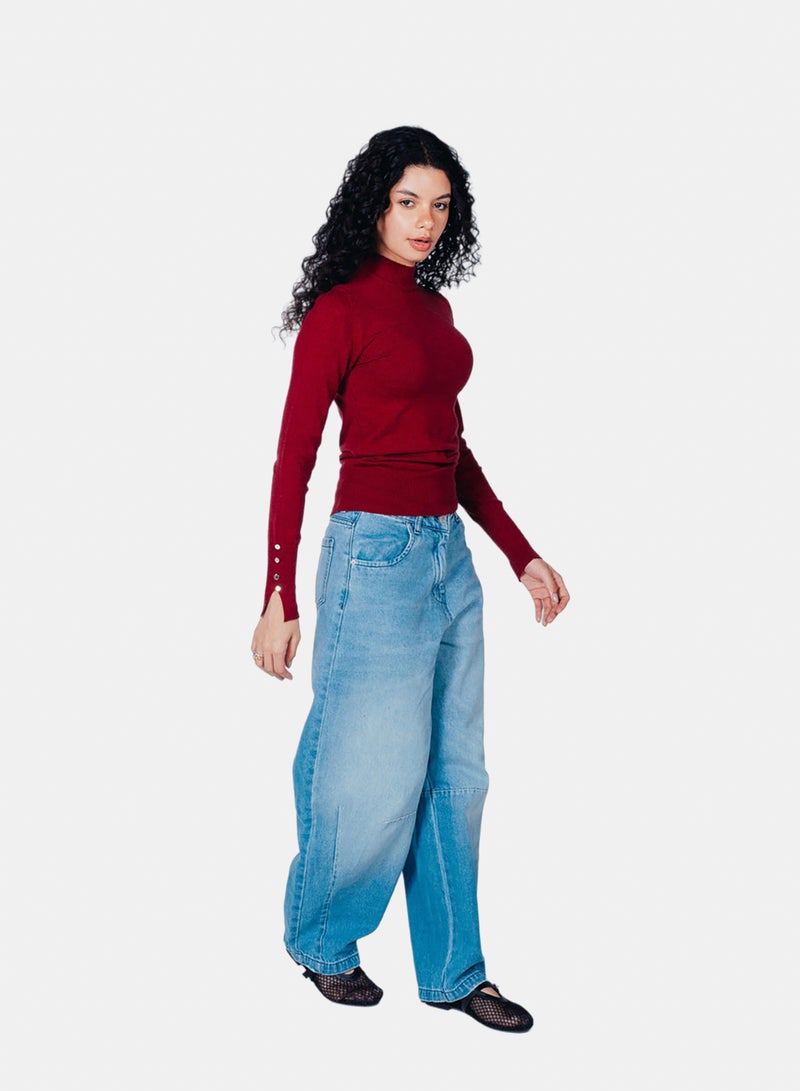 Carina Barrel-Leg Denim Pants - Image 2