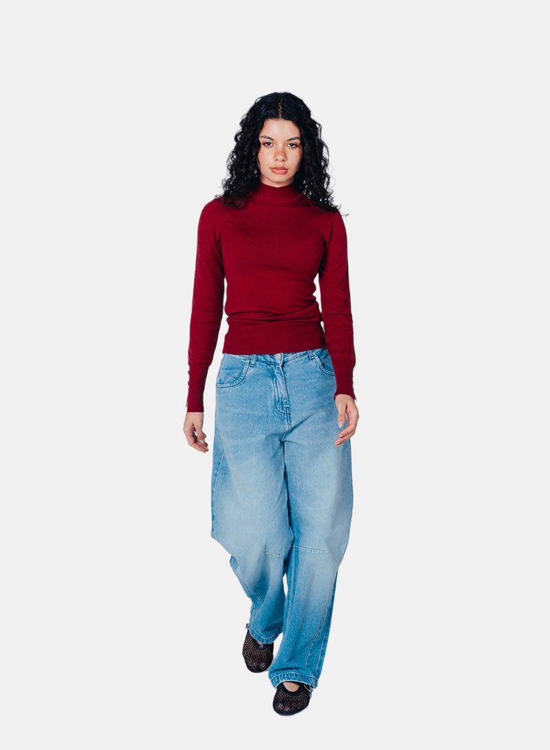 Carina Barrel-Leg Denim Pants - Image 1