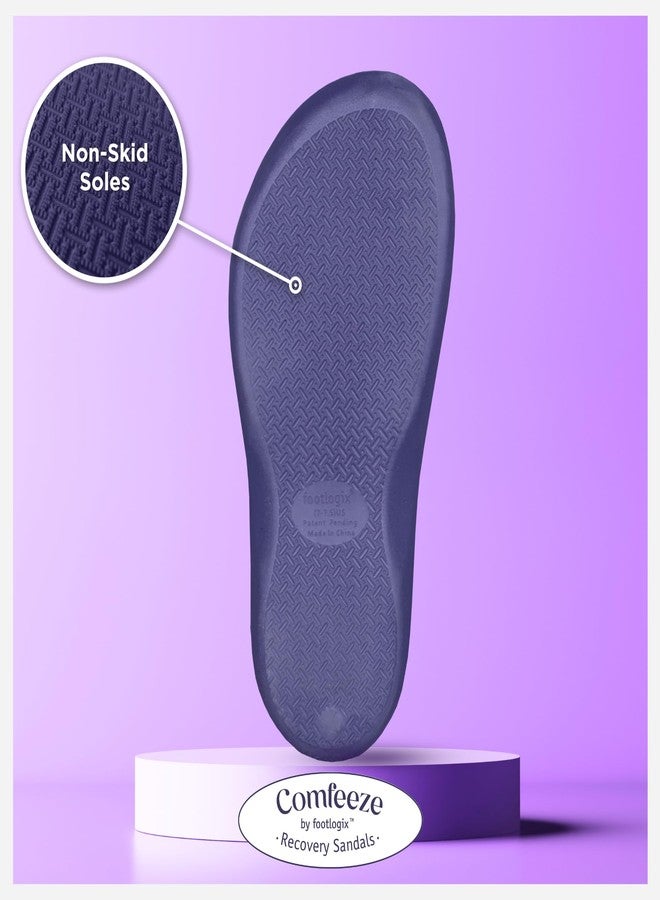 Footlogix Comfeeze by Footlogix Recovery Sandals for Women - Toe Separator Pedicure Slippers with 5-Toe Spacing, Arch Support, Deep Heel Cup, Non-Slip Sole | Post-Run Recovery & All-Day Comfort| 8.0 US - EU 38 - Image 4