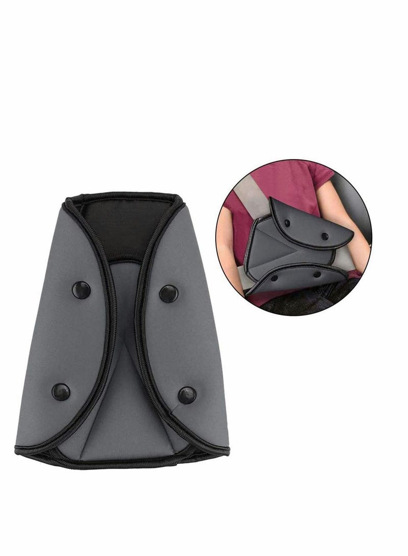 KASTWAVE Car Seat Belt Pad Cover,Seat Belt Pads,Triangle Seat Belt Adjuster for Kids Car Seatbelt Safety Cover Protective Adjuster Black Car Seat Belt Fixator for Children Adults - Image 1