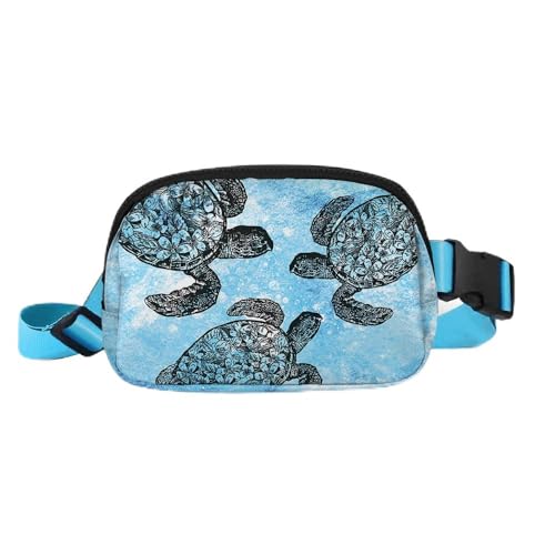WIRESTER Unisex Waist Belt Bag with Adjustable Strap Fashionable Crossbody Fanny Pack Bag For Travel Running Hiking Ocean Sea Turtles - Image 1