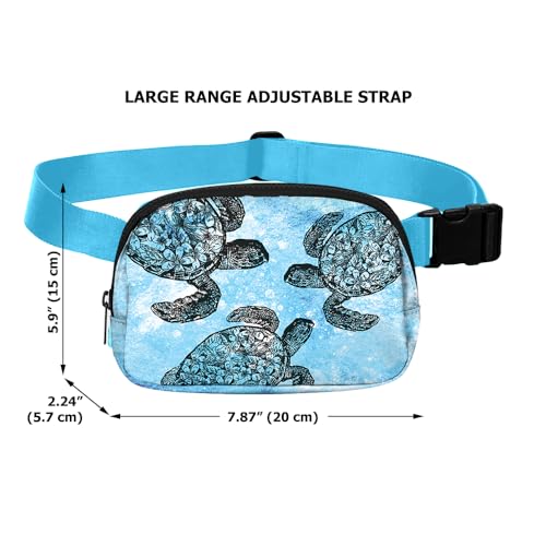 WIRESTER Unisex Waist Belt Bag with Adjustable Strap Fashionable Crossbody Fanny Pack Bag For Travel Running Hiking Ocean Sea Turtles - Image 3