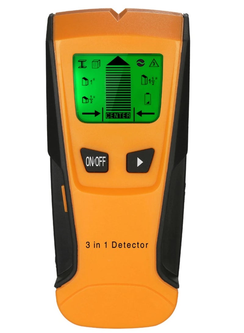 Multi-Function Wall Detector with LCD Display – Stud Center Finder for Wood, Metal, Pipes & Live Wires with Auto Calibration - Image 1