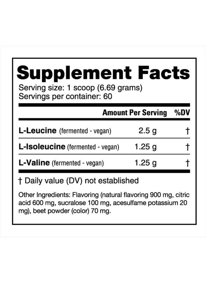 NutraBio - BCAA 5000 Powder - Vegan Fermented BCAAs - Supports Lean Muscle Growth, Recovery, Endurance - Zero Fat, Sugar, and Carbs - 60 Servings - Strawberry Lemon Bomb - Image 1